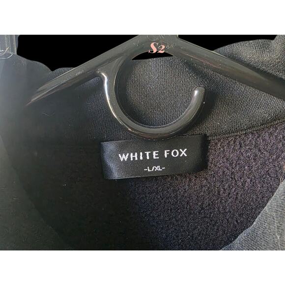 White Fox Caught Up with You Zip Front Words Black L/XL * S2 - Picture 3 of 6